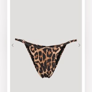 Good American “Perfect Fit” Leopard Bikini Bottom, New With Tags